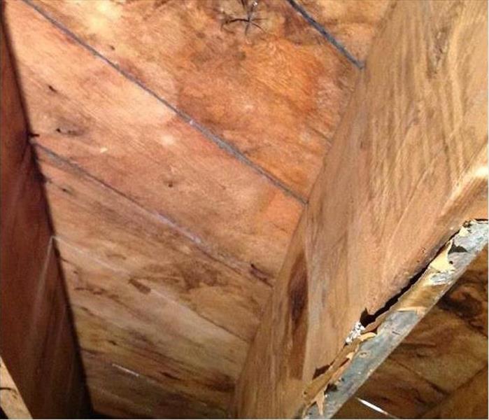 clean attic wood framing