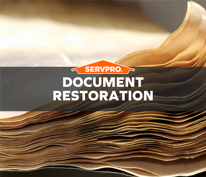 SERVPRO document restoration sign