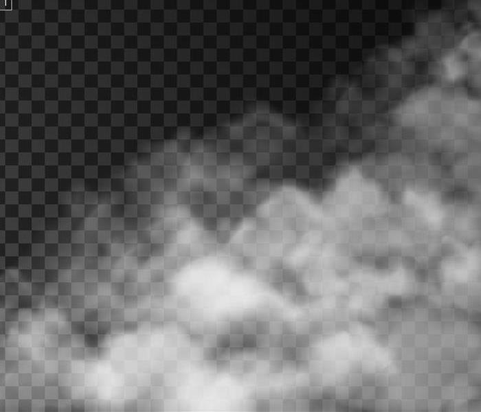 White Billowing Smoke on a Black Background